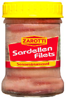 Zarotti Sardellen Filets in Sonnenblumenöl 65 g Glas (33 g)